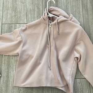 Pink crop hoodie
